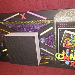 Hanging colorful Craft Kit W/ mini Connect X PEG BOARD.